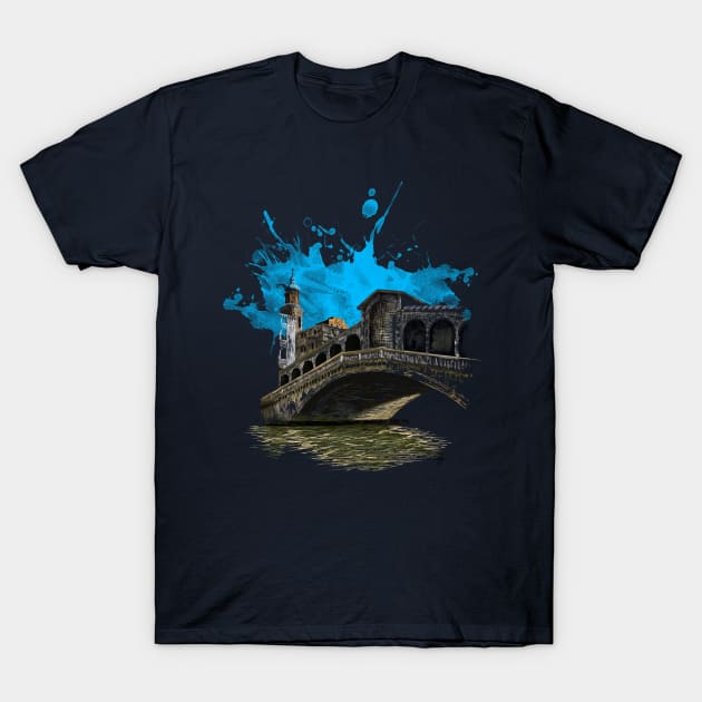 Rialto Brige, Venice T-Shirt by PocketRoom